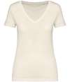 NS334 Native Spirit Ladies V Neck T-Shirt Ivory colour image